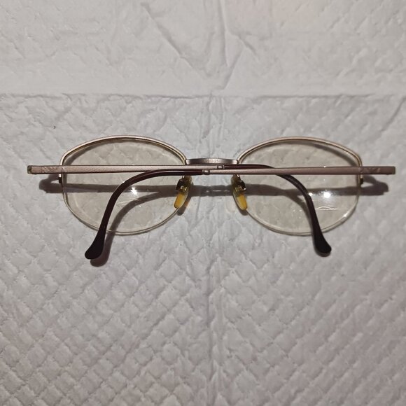 Vintage Emporio Armani Italy 080 1089 Eyeglasses Frames Champagne 49-21-135 - Picture 11 of 15